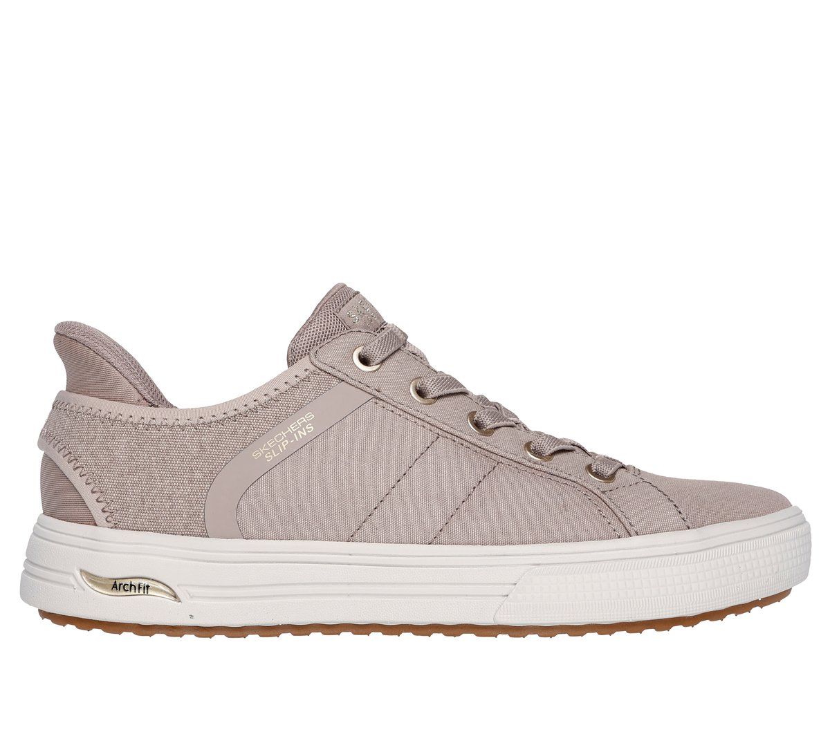 Skechers Slip-ins: Arch Fit Arcade - Forever Cozy en Taupe, talla 36, Vegan