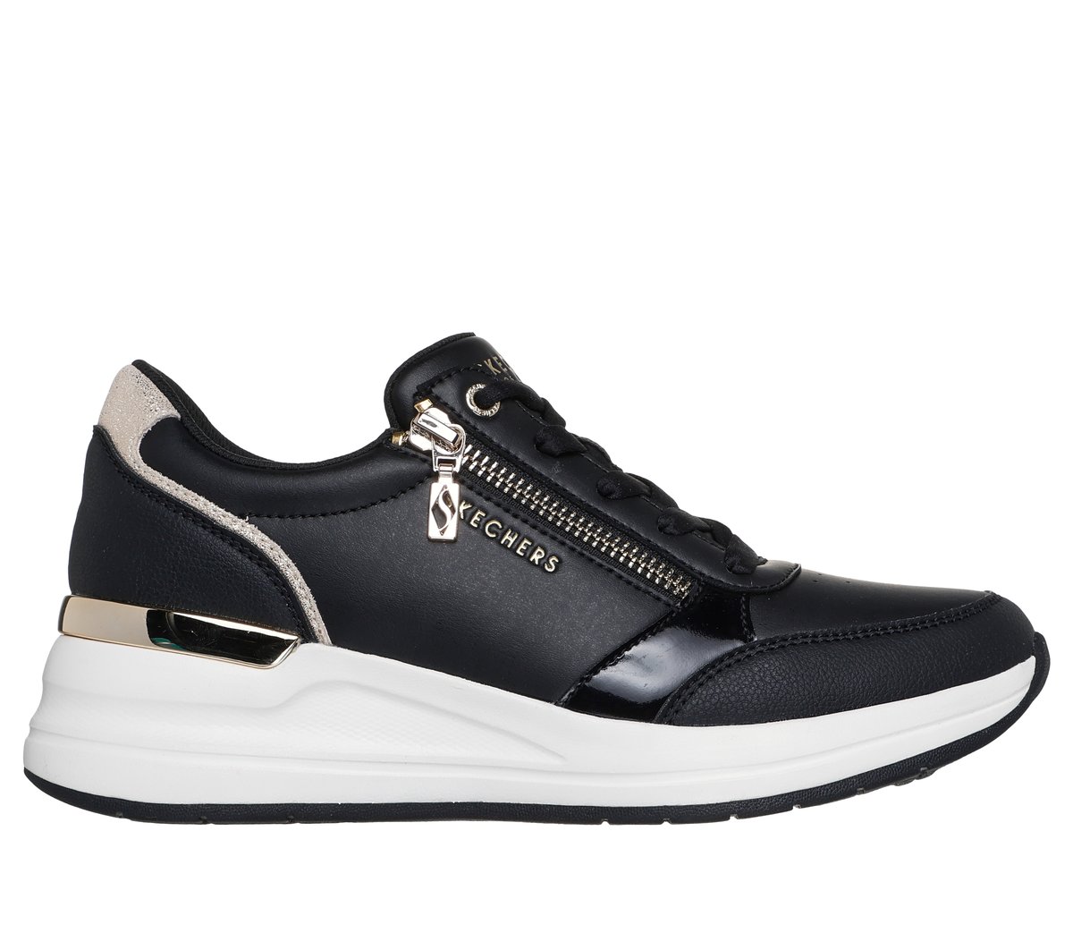 Skechers Ženy Billion 2 - High End Wedge v Černá, Velikost 35
