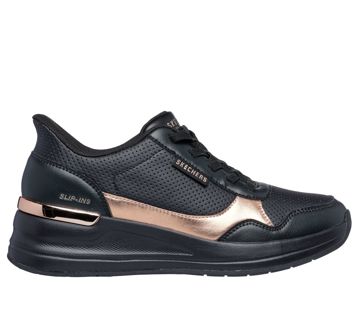 Skechers Slip-ins: Billion 2 - Top-Tier en Negro, talla 38.5, Vegan
