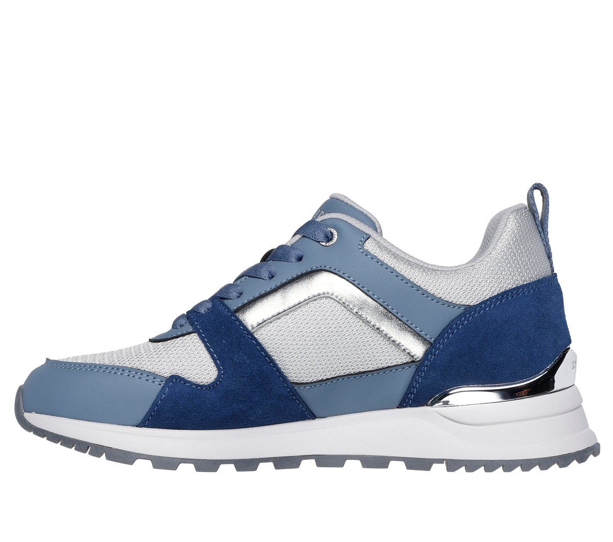 Skechers Runway - Posh Gal Chaussures Moyen Width en Bleu Marine/Argent
