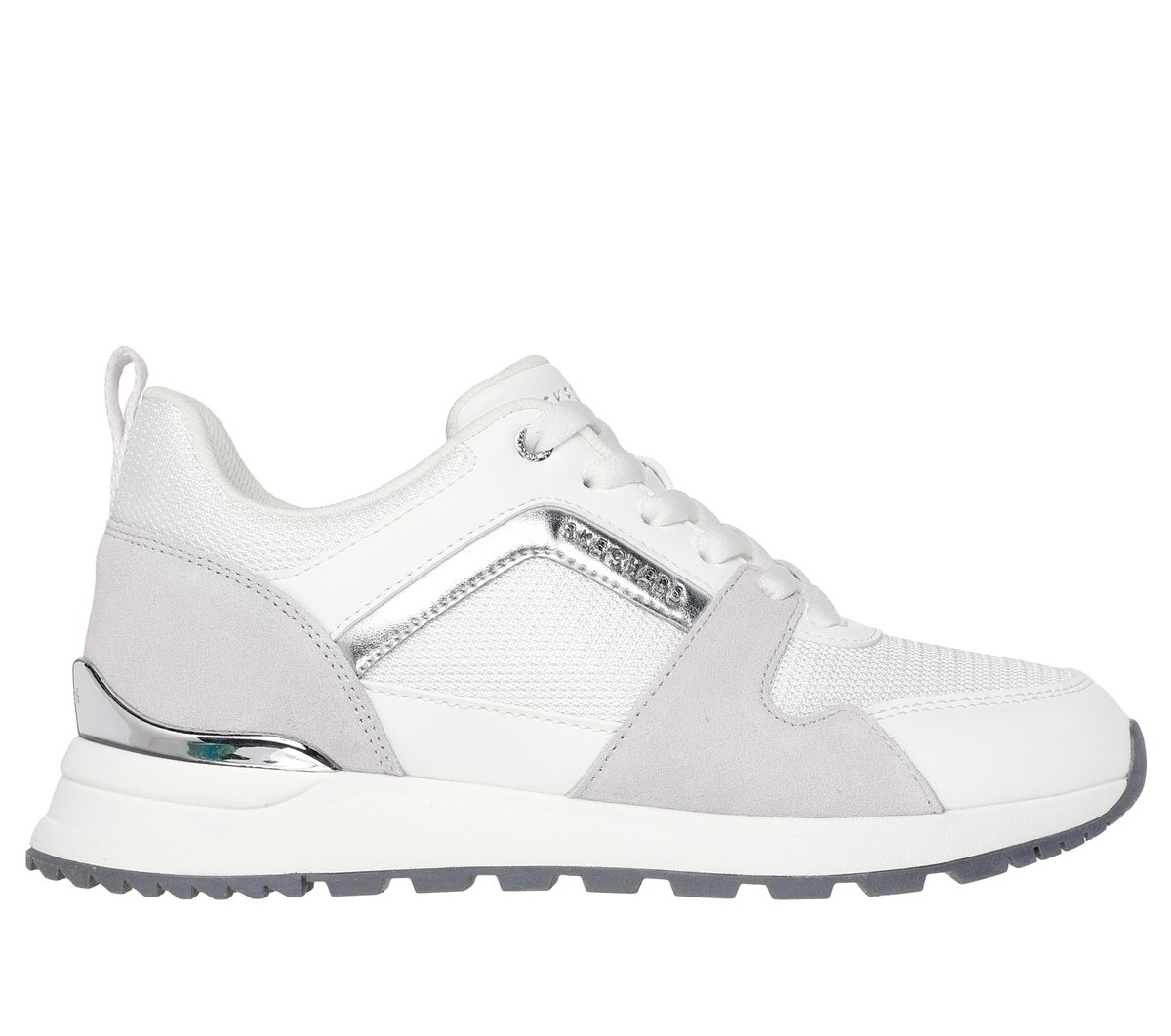 Skechers Runway - Posh Gal en Blanco/Plata, talla 36