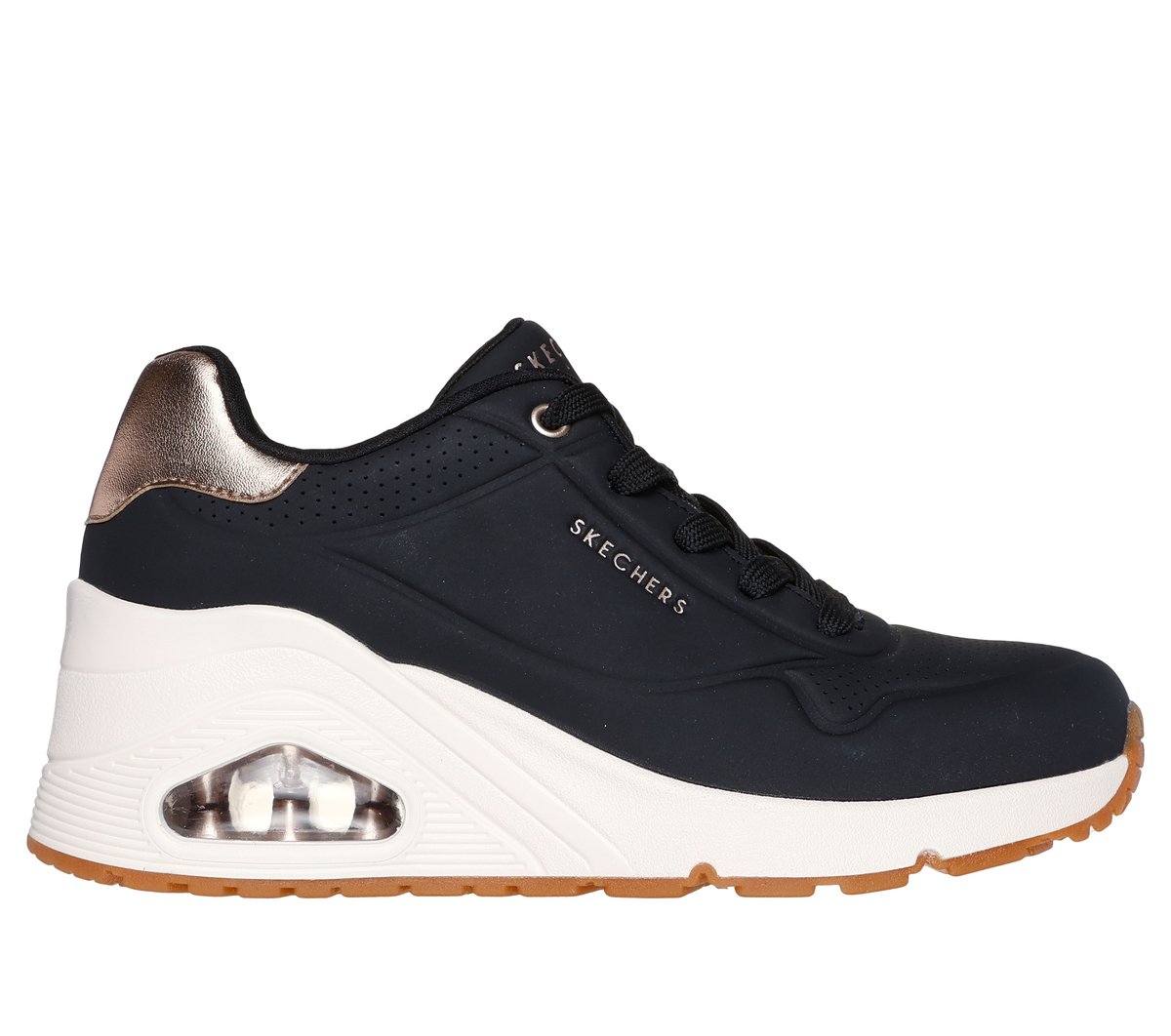 Skechers Uno Wedge - HI Steps en Negro, talla 37.5