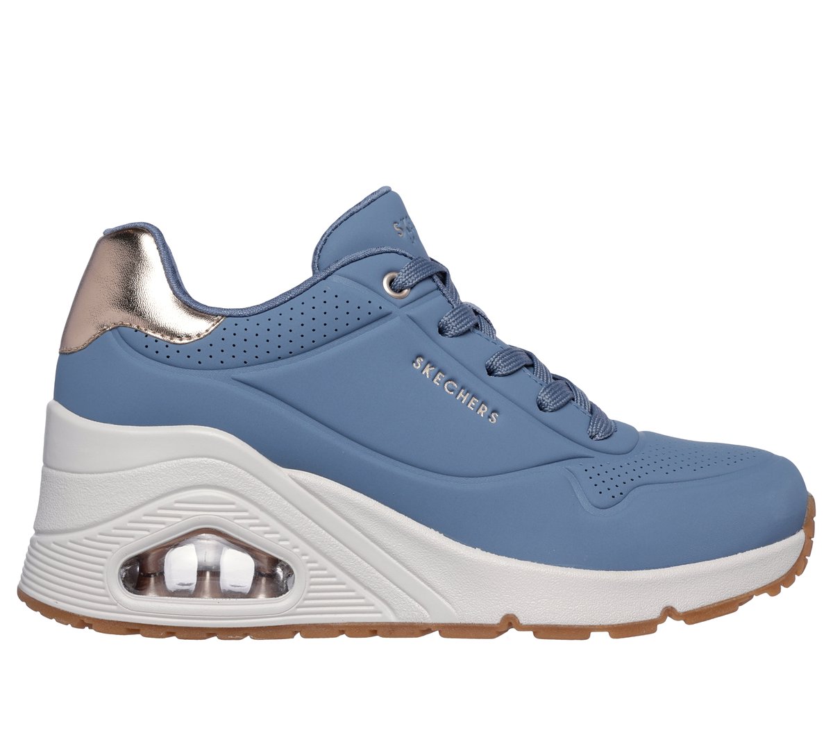 Skechers Uno Wedge - HI Steps en Gris Pizarra, talla 37