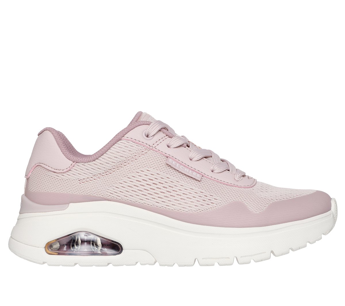 Skechers Women's Mauve Uno Flex - Spring On Air Sneaker In Size 5 | Synthetic/Textile, Vegan