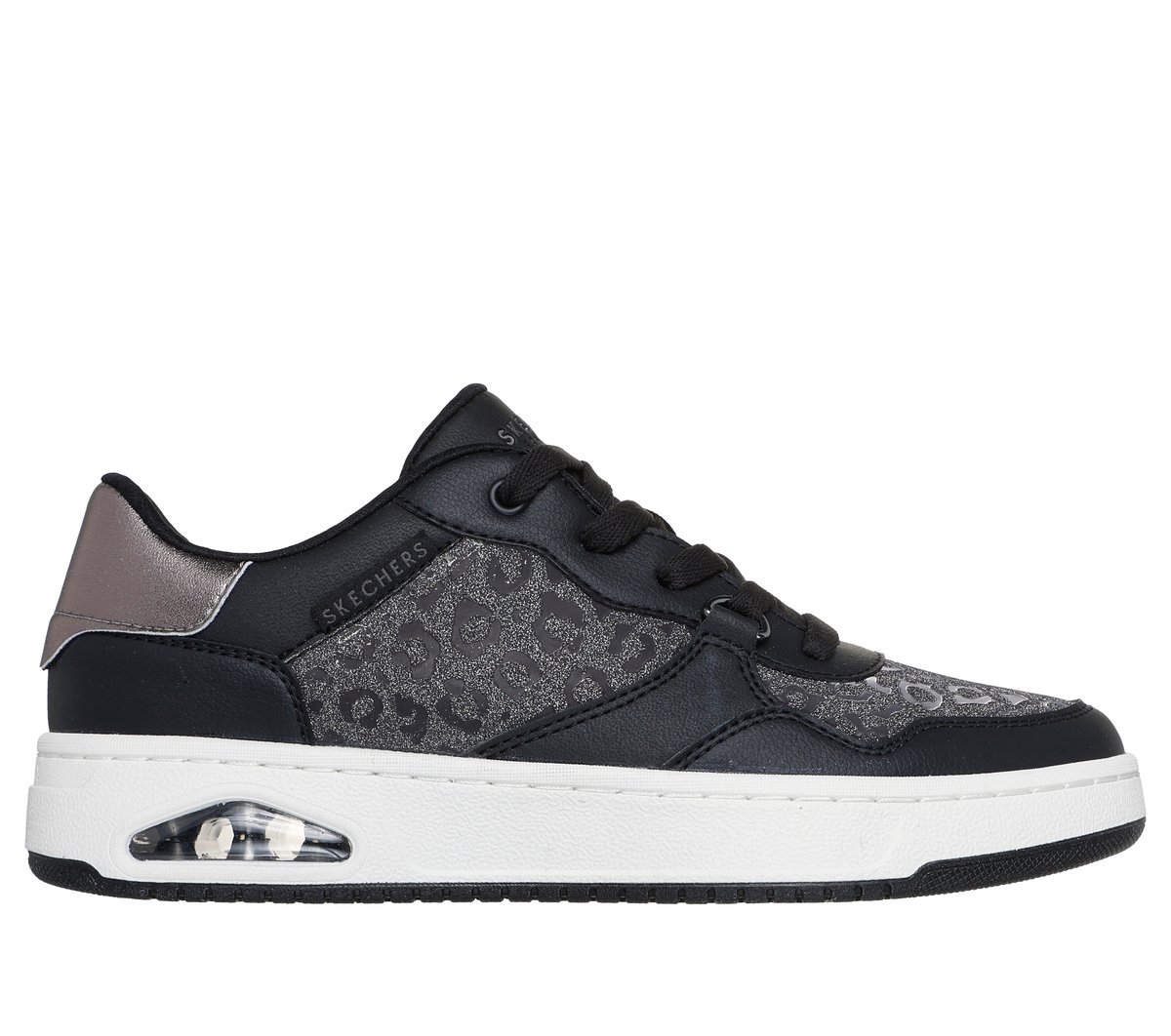Skechers UNO CTL - Shiny Safari en Negro/Peltre, talla 35