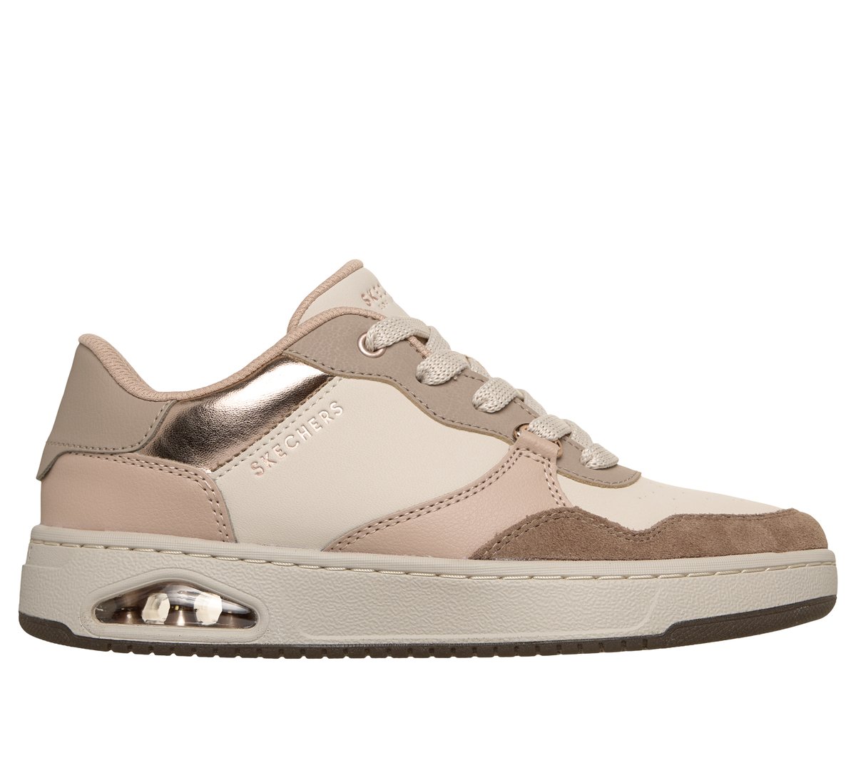 Skechers UNO CTL - Subtle Shimmer en Taupe, talla 37