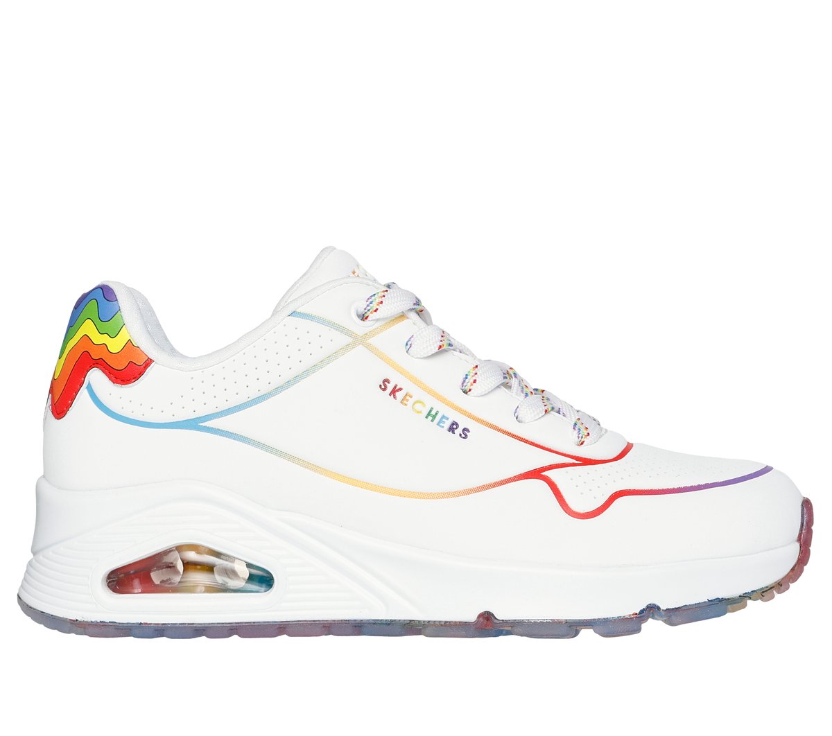 Skechers Rainbow Wedge Sneakers Skechers Ultra Flex Brightful Day