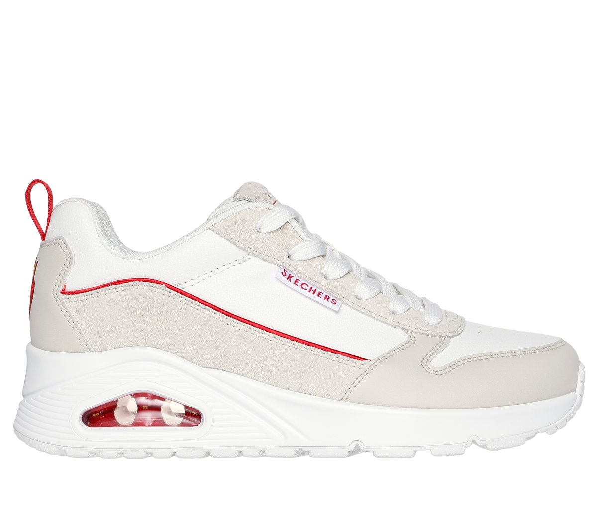 Skechers Women's Ricardo Cavolo: Uno - Flaming Love Sneaker In White/Natural, Size 6 | Synthetic/Leather/Textile