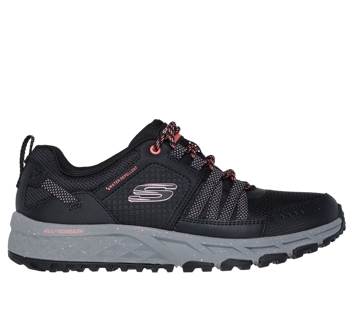 Skechers Skechers Women's Escape Plan - Endless Pursuit Sneaker in Black/Hot Pink, Size 7 | Leather/Textile/Synthetic