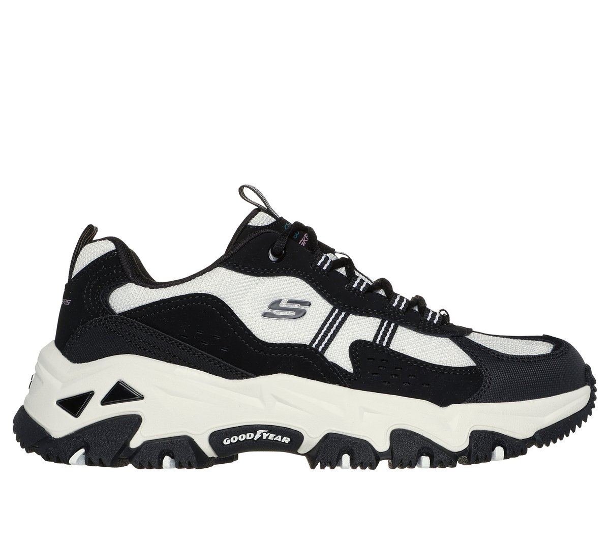 Skechers D'Lites Hiker en Negro/Blanca, talla 39