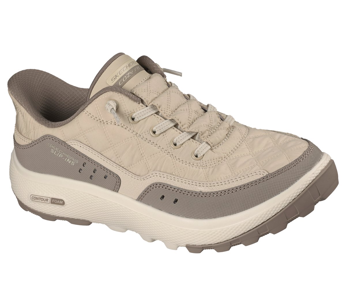 Skechers Slip-ins Relaxed Fit: Urban Explore - Cozy Fit Chaussures Moyen Width en Taupe, Lavable en machine