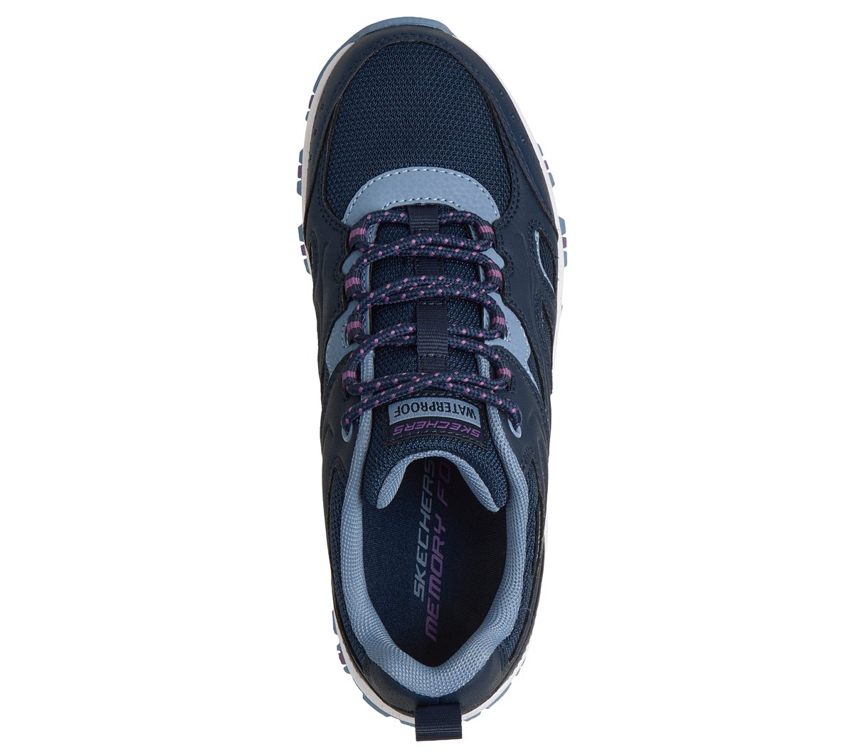 Skechers Donna Hillcrest Waterproof - Winnisquam Marine Sneaker In Blu Navy Blue/Porpora, Taglia 36, Vegan - 2