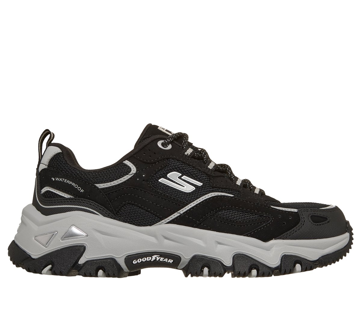 Skechers Waterproof: D'Lites Hiker - Echo Lake en Negro, talla 37.5