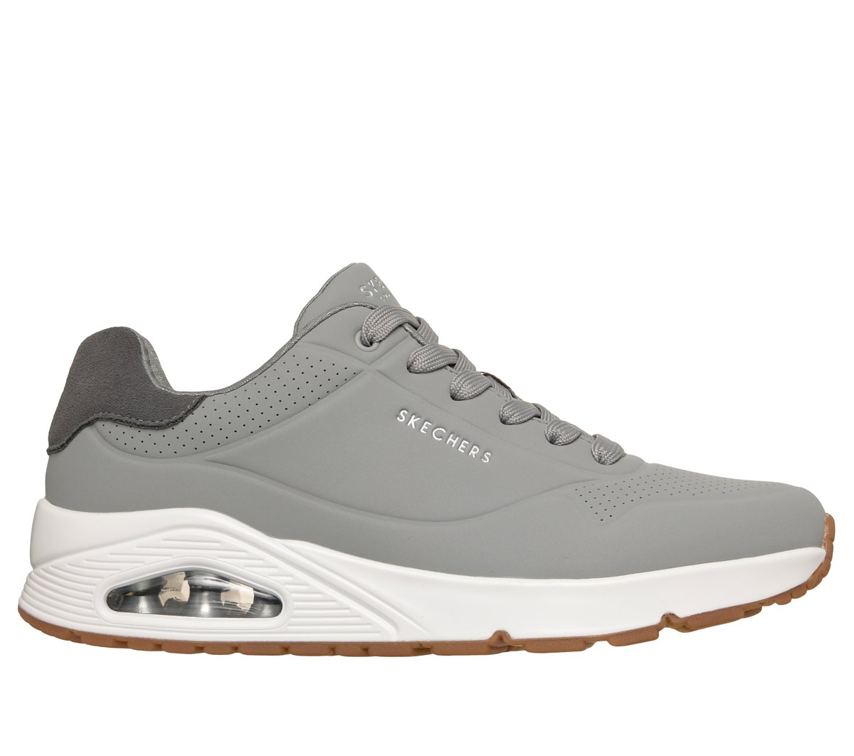 Skechers UNO - Suited On Air en Gris Claro, talla 44