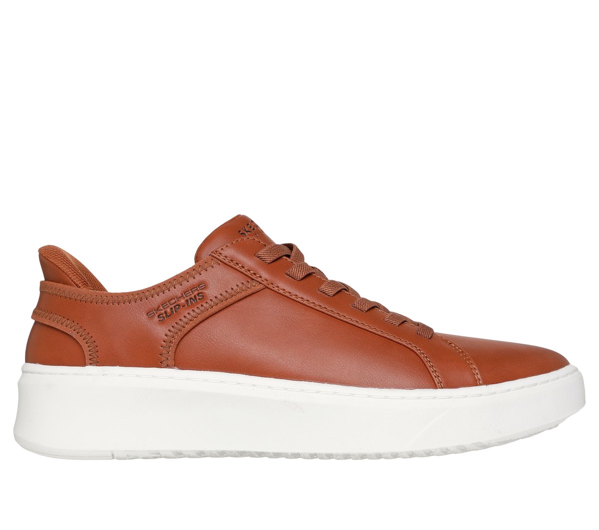 Skechers Slip-ins: Court Break - Double Vented Sneaker in Braun, Größe 42.5