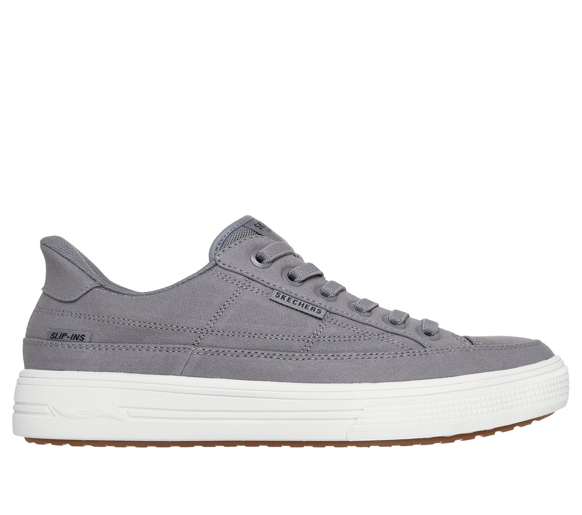 Skechers Slip-ins: Arch Fit Arcade - See Ya There en Gris, talla 39.5, Vegan
