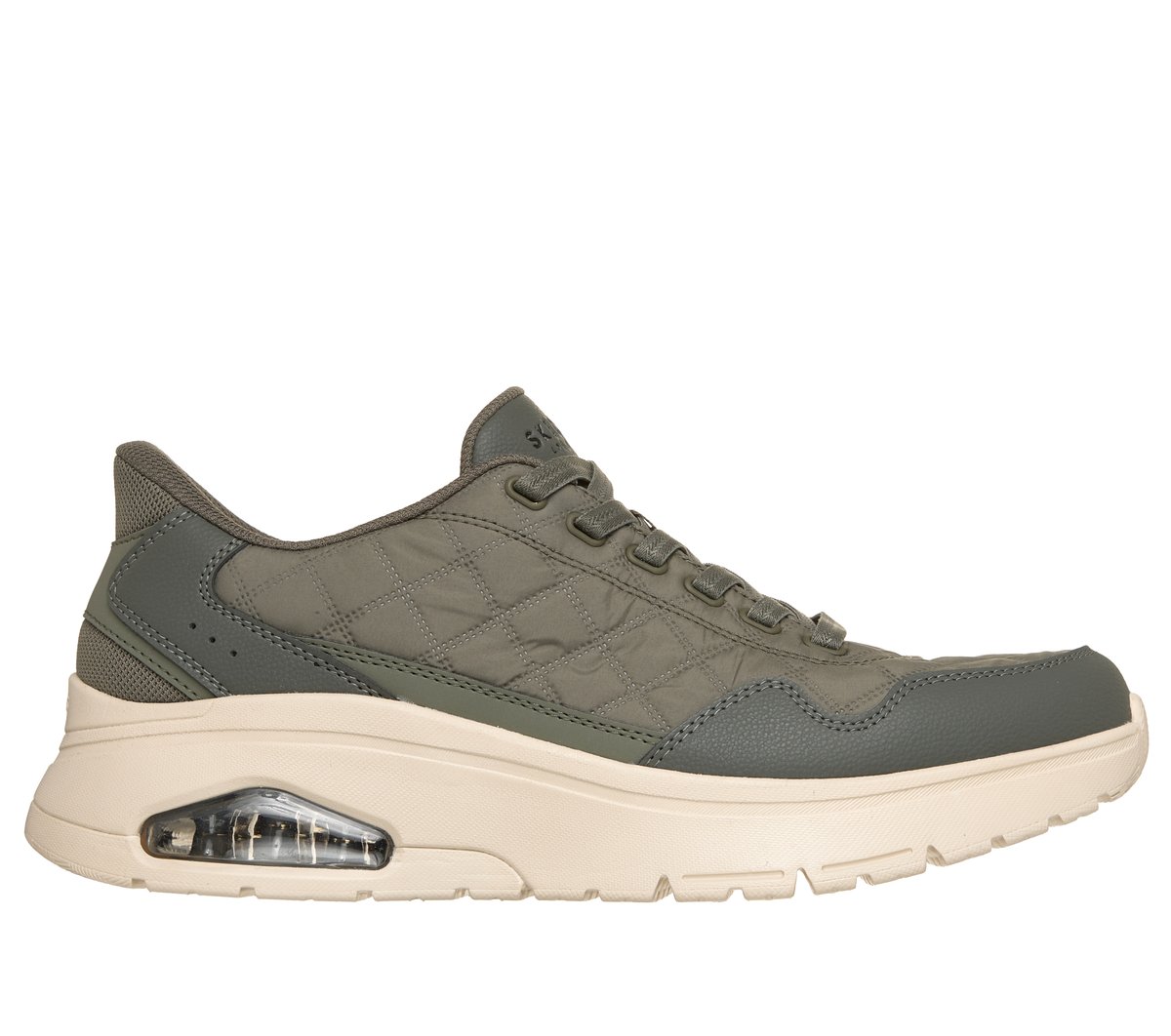 Skechers mężczyźni Slip-ins: UNO Flex - Cozy Fit On Air w Oliwkowy, Rozmiar 41, Vegan, Nadają się do prania w pralce Sneakersy