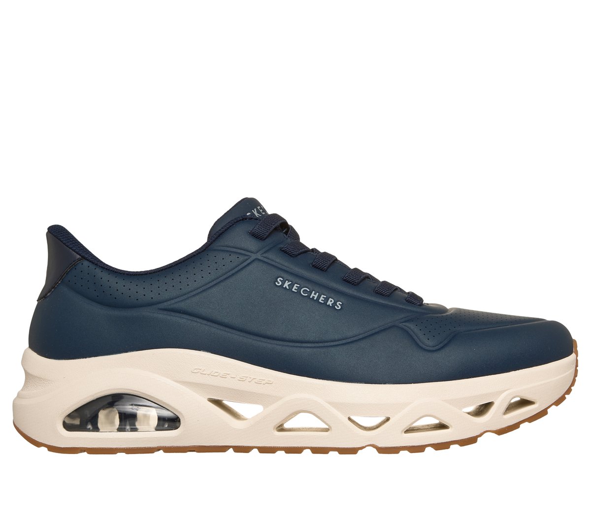 Skechers Muži Slip-ins: UNO Glide-Step - Glide On Air Shoes v Tmave Modrá, Velikost 39