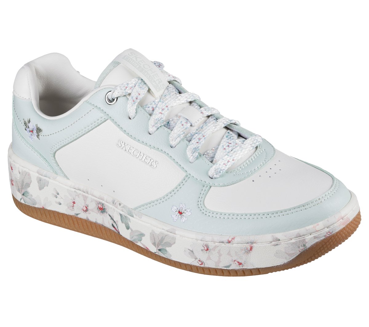 Sport Court 2.0 - Floral Frenzy — WHITE / MINT