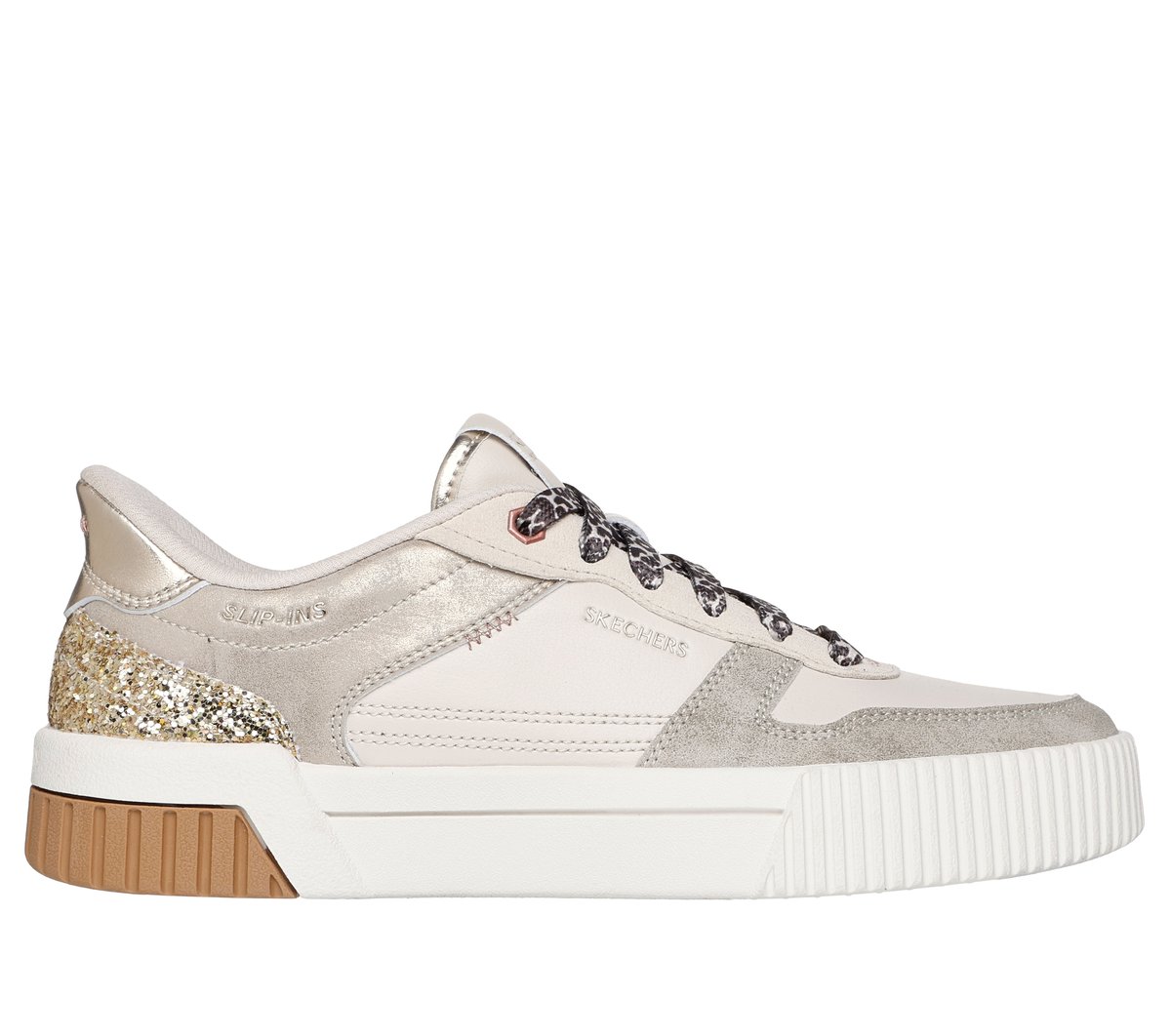 Skechers Slip-ins: Jade - Radiant Roar en Natural/Oro, talla 35