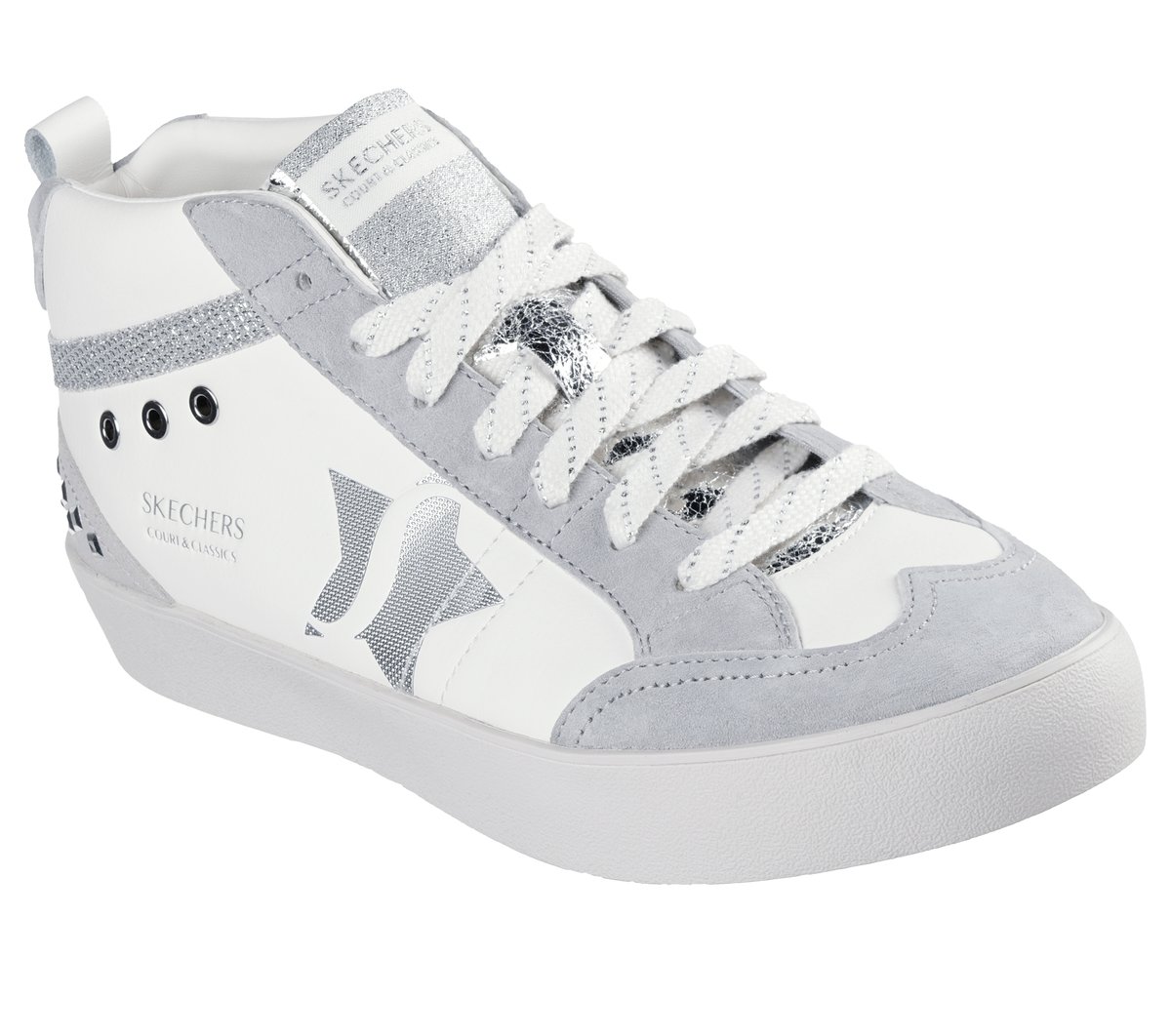 Strand Star - Studded Step — WHITE / SILVER