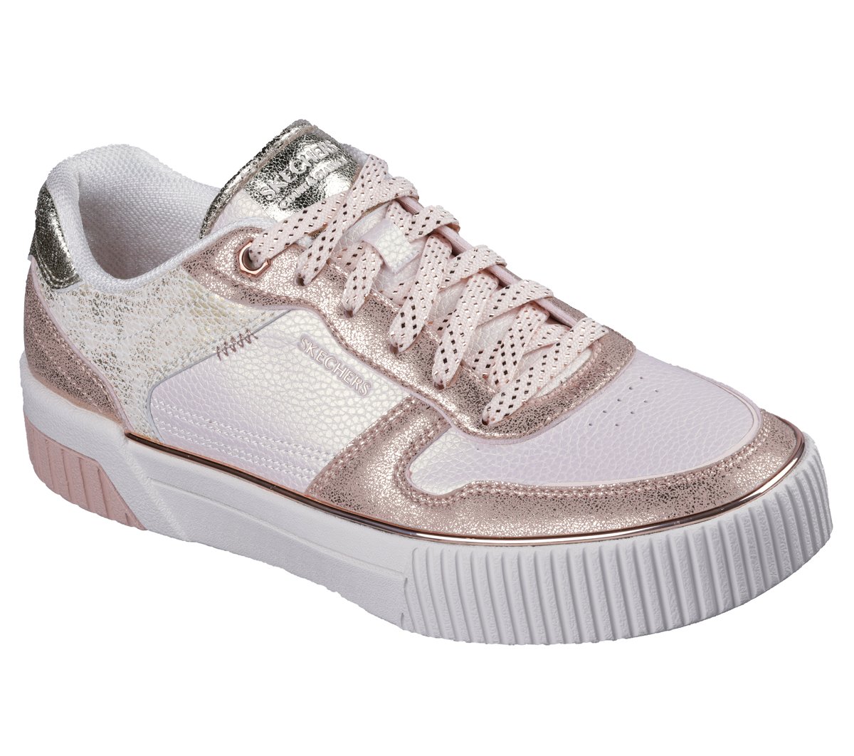 Skechers Jade - Luminous Spark Chaussures Moyen Width en Or Rose, Lavable en machine