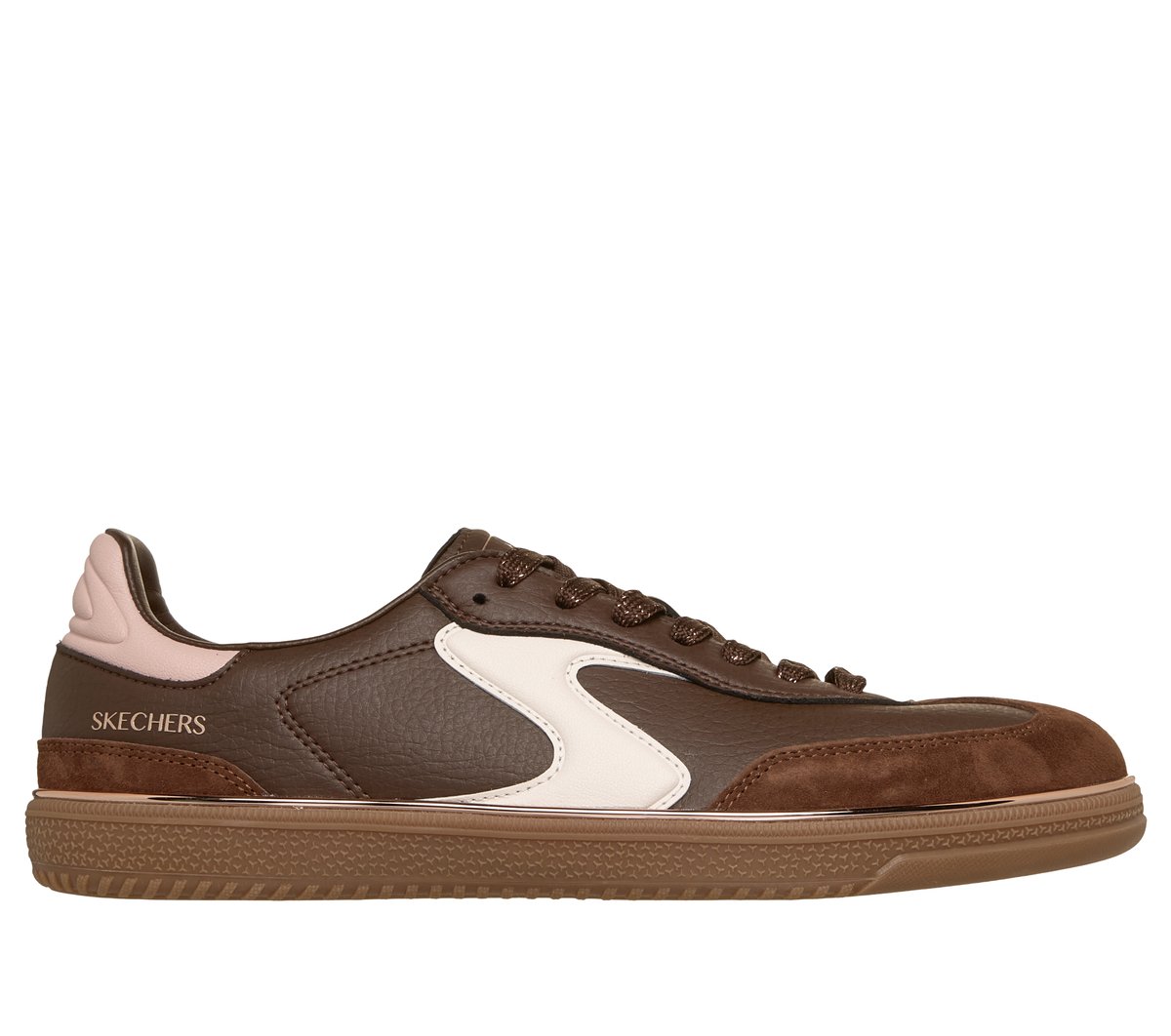 Skechers Women's Hotshot - Living Luxe Sneaker in Brown/Pink, Size 2 | Synthetic/Leather