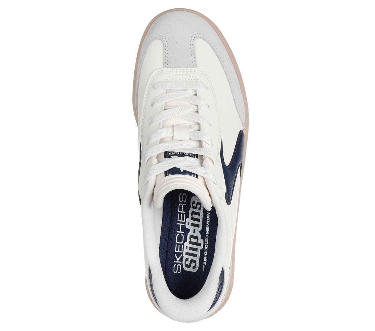 Skechers Slip-ins: Hotshot HI - Lifted Luxe Chaussures Moyen Width en Blanc Cassé/Bleu Marine