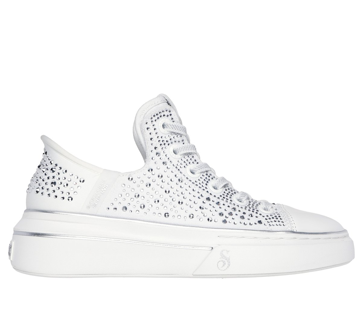 Skechers Slip-ins Snoop Dogg: Snoop One - Rhine-Stoned en Blanca, talla 36