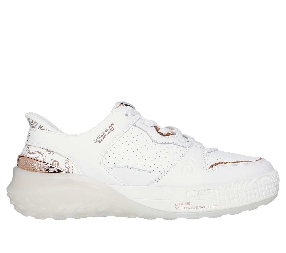 Skechers Women's Slip-ins Snoop Dogg: Sizzle - Sizzle Slip-ins Sneaker in White - 186061