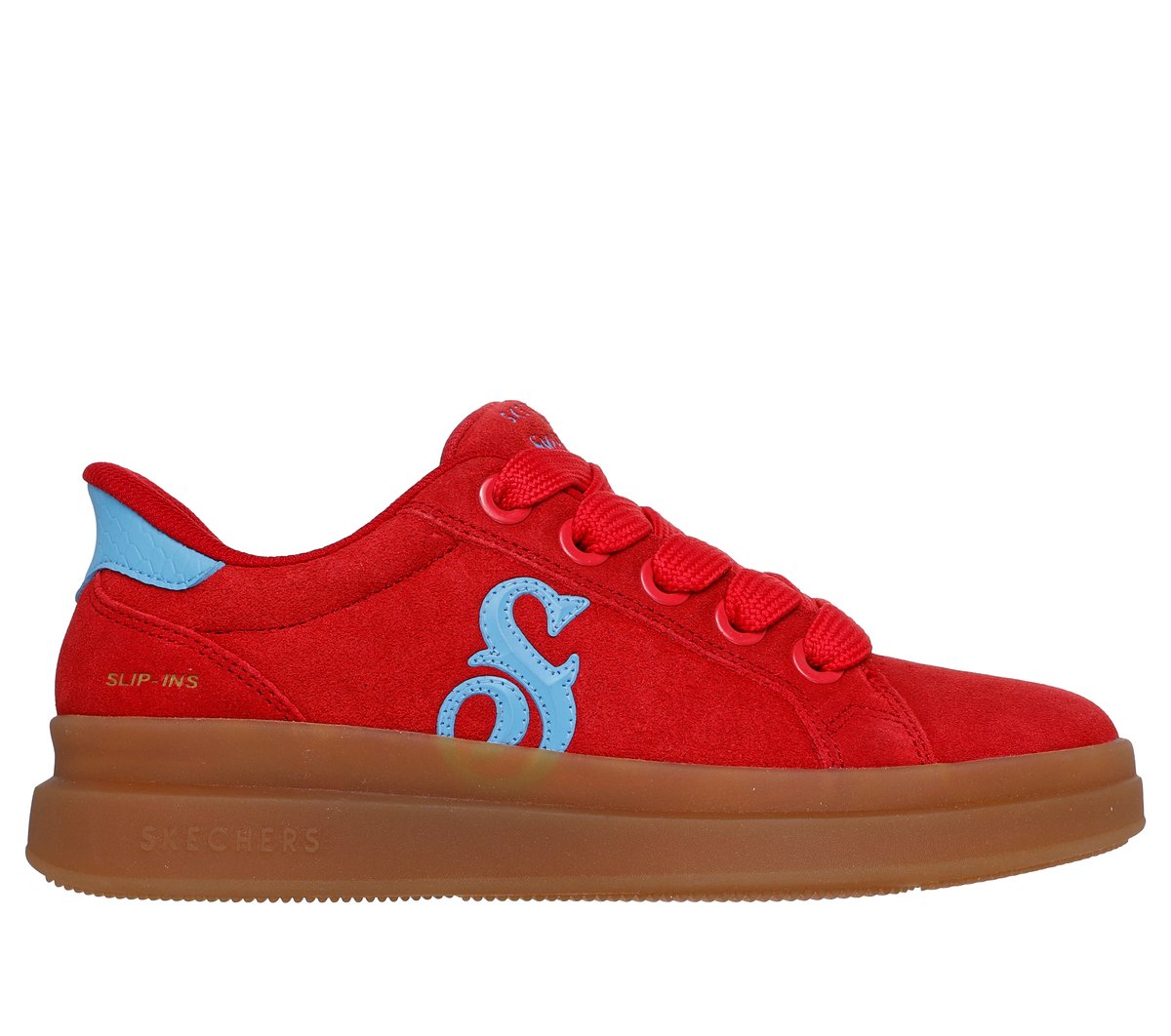 Skechers Slip-ins Snoop Dogg: Courtside - Cali Girlz en Rojo/Azul, talla 38