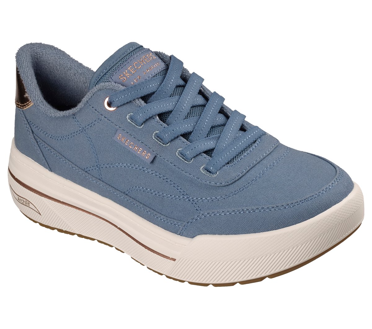 Skechers Arch Fit Arcade HI - Moving Along Chaussures Moyen Width en Gris Ardoise, Vegan, Lavable en machine