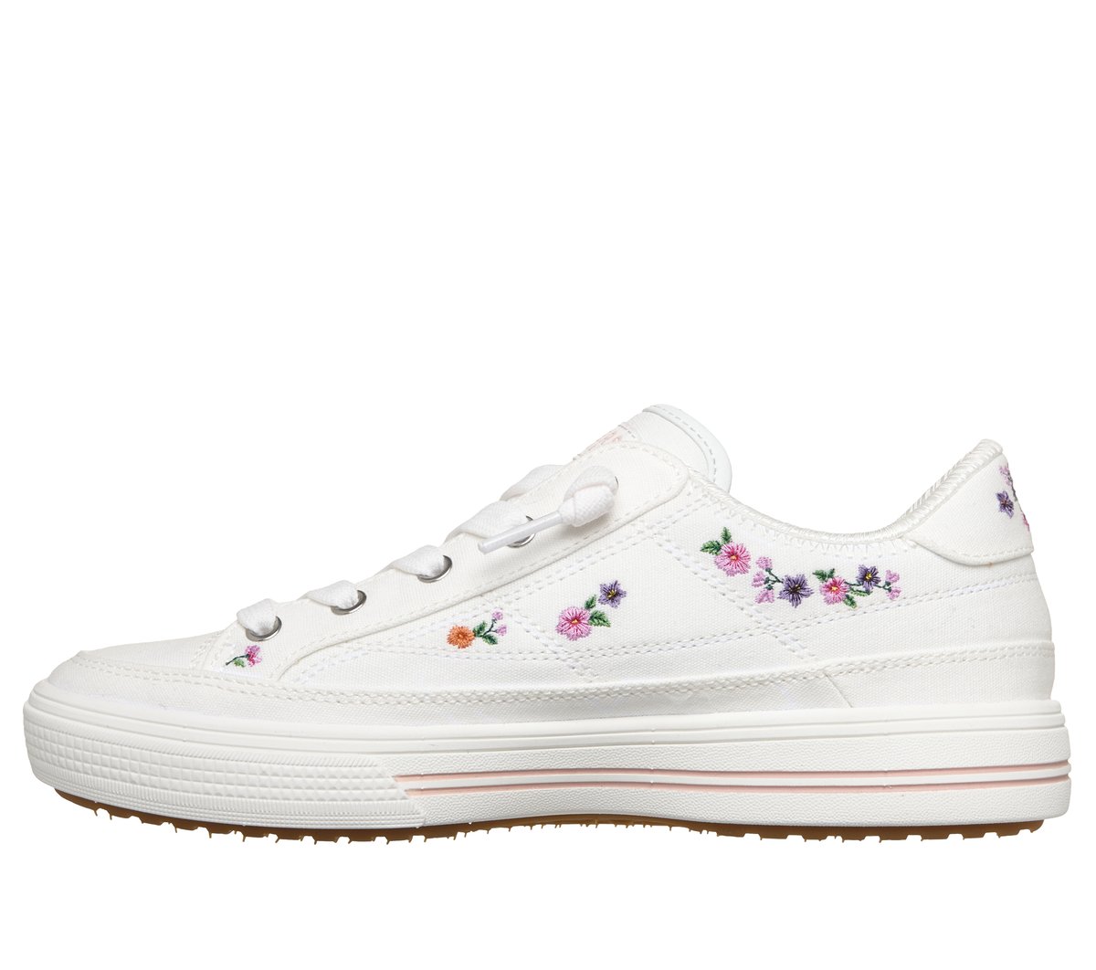 Skechers Arch Fit Arcade - Bouquet Sottile - Bianco: Tela Ricamata, Soletta Arch Fit