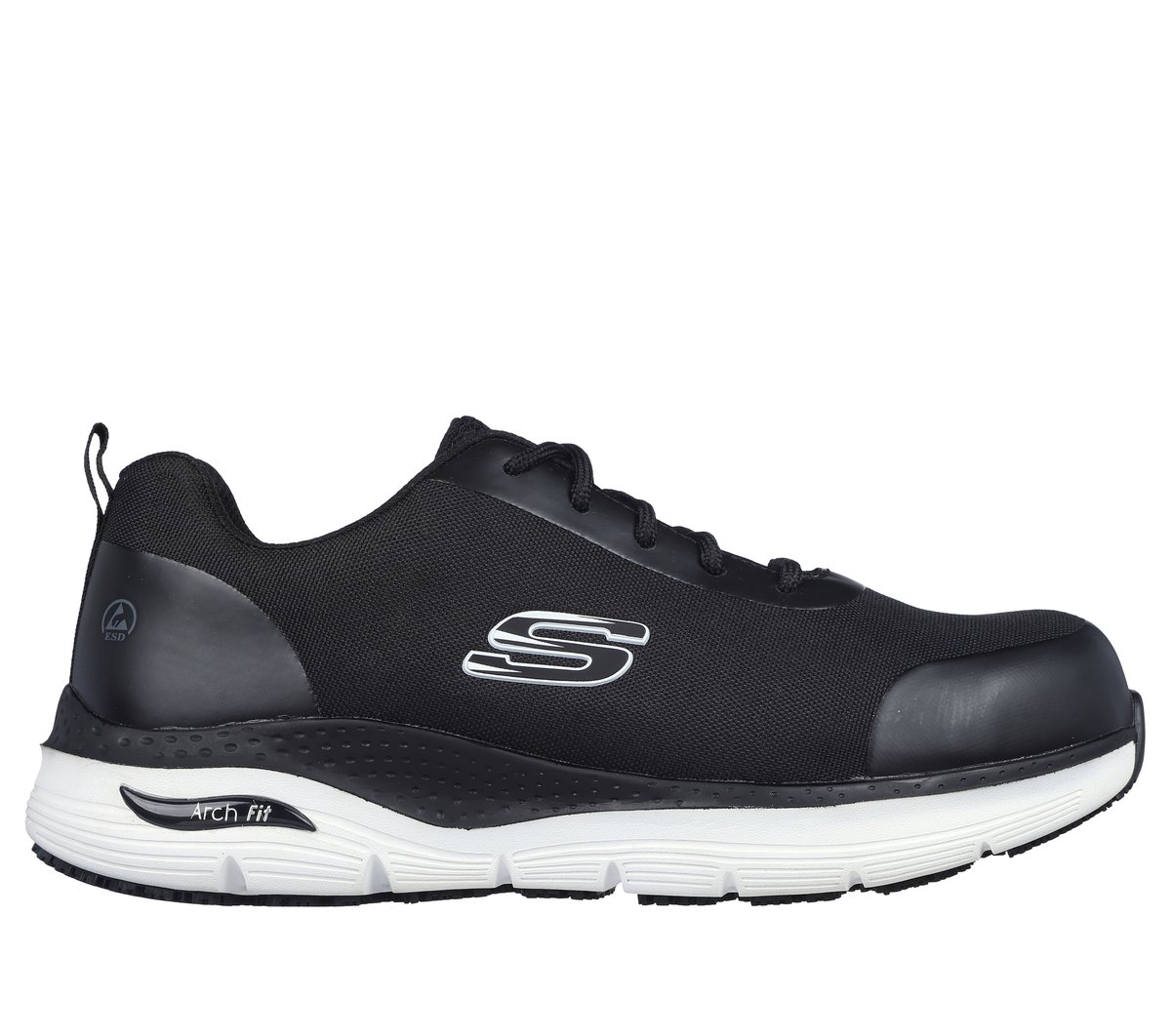 Skechers Work: Arch Fit SR - Ringstap en Negro/Blanca, talla 41.5