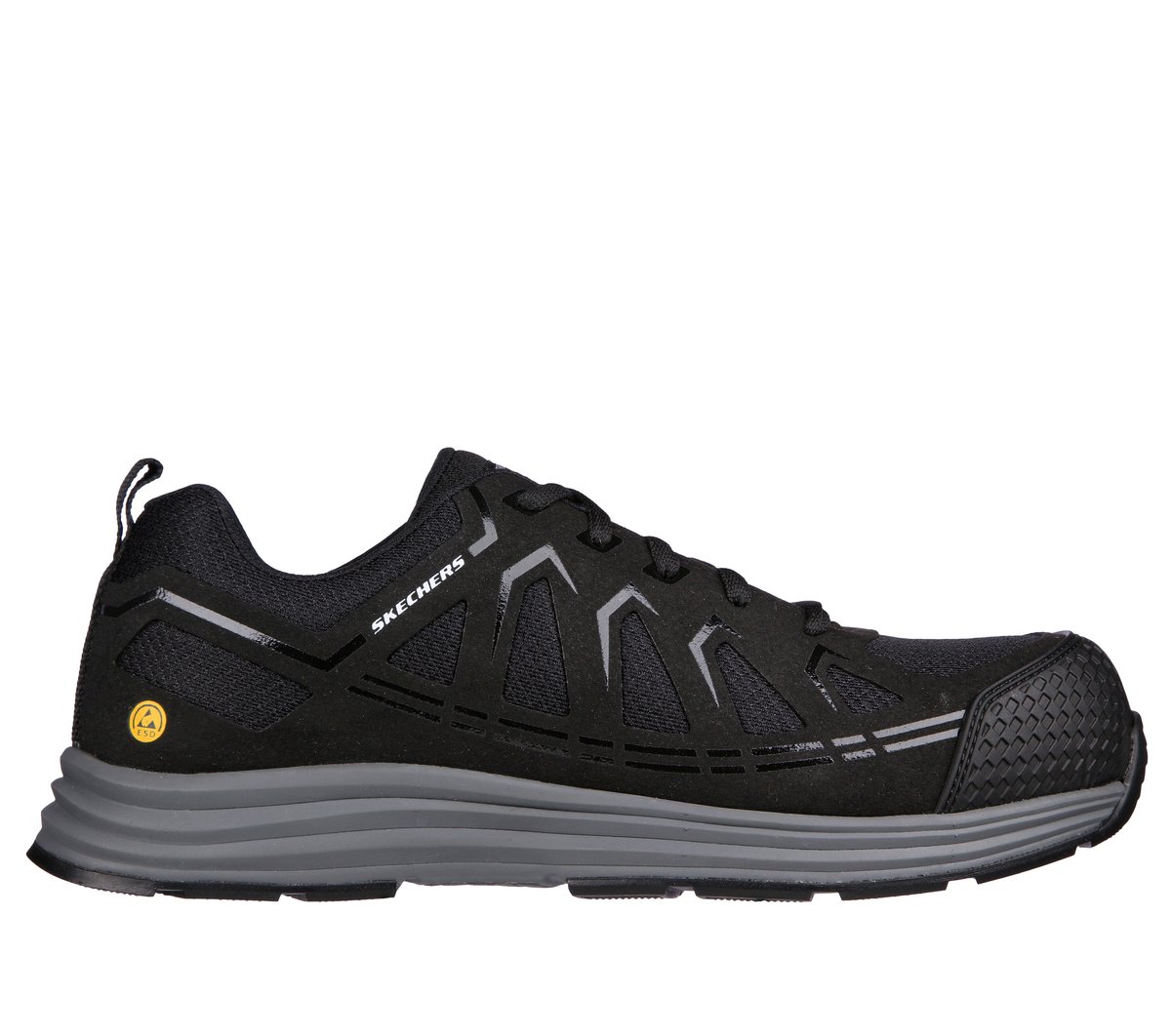 Skechers Work: Malad II Comp Toe en Negro, talla 43