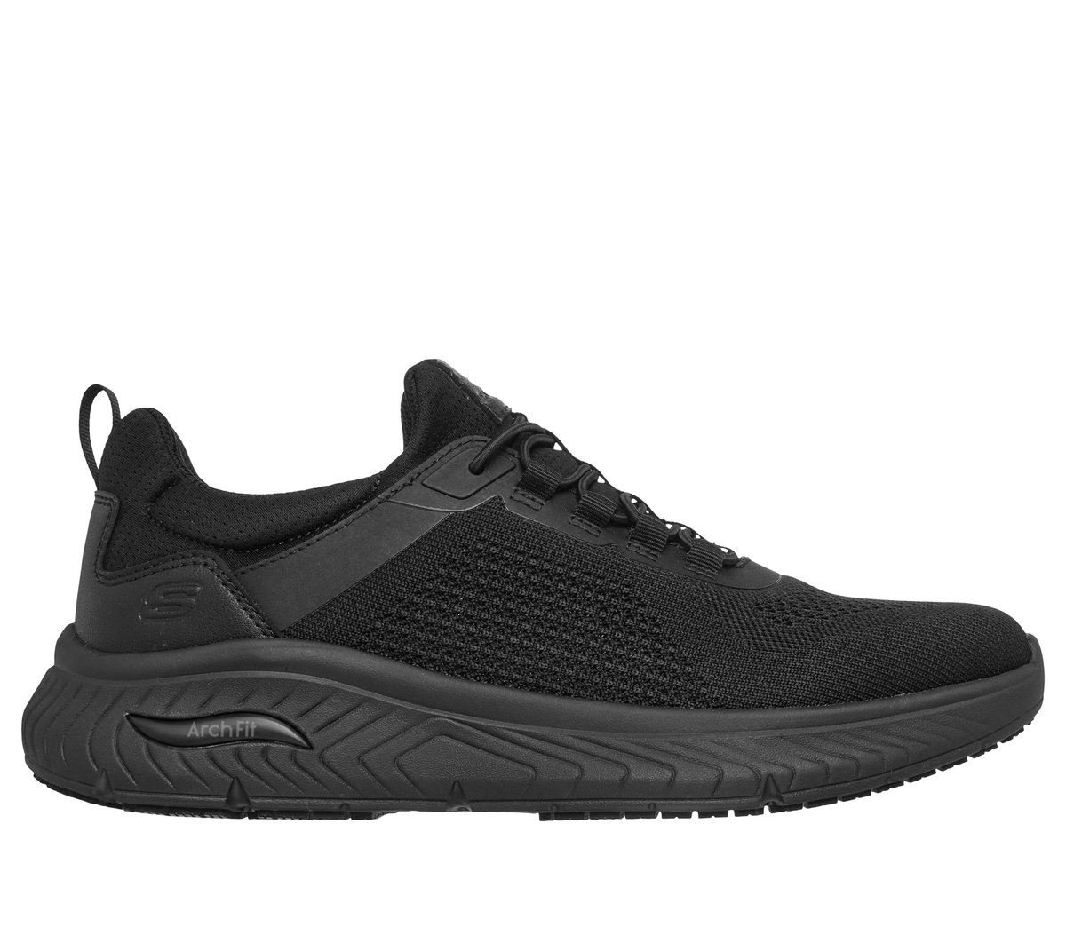 Work Slip Resistant: Arch Fit Crosser - Rowynn — BLACK