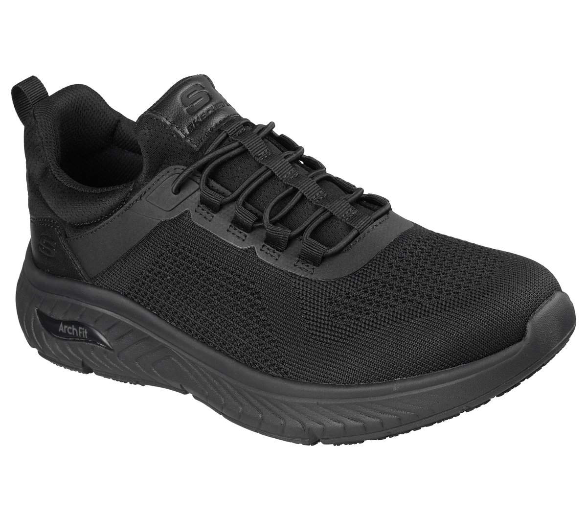 Work Slip Resistant: Arch Fit Crosser - Rowynn — BLACK