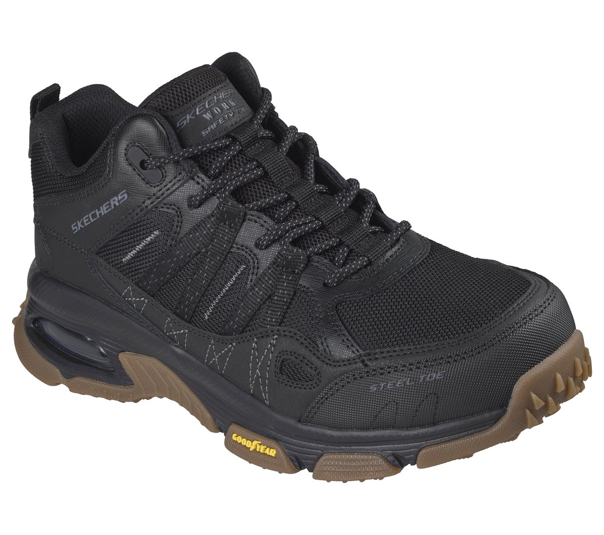 Work: Skech-Air Envoy Steel Toe - Arkago — BLACK