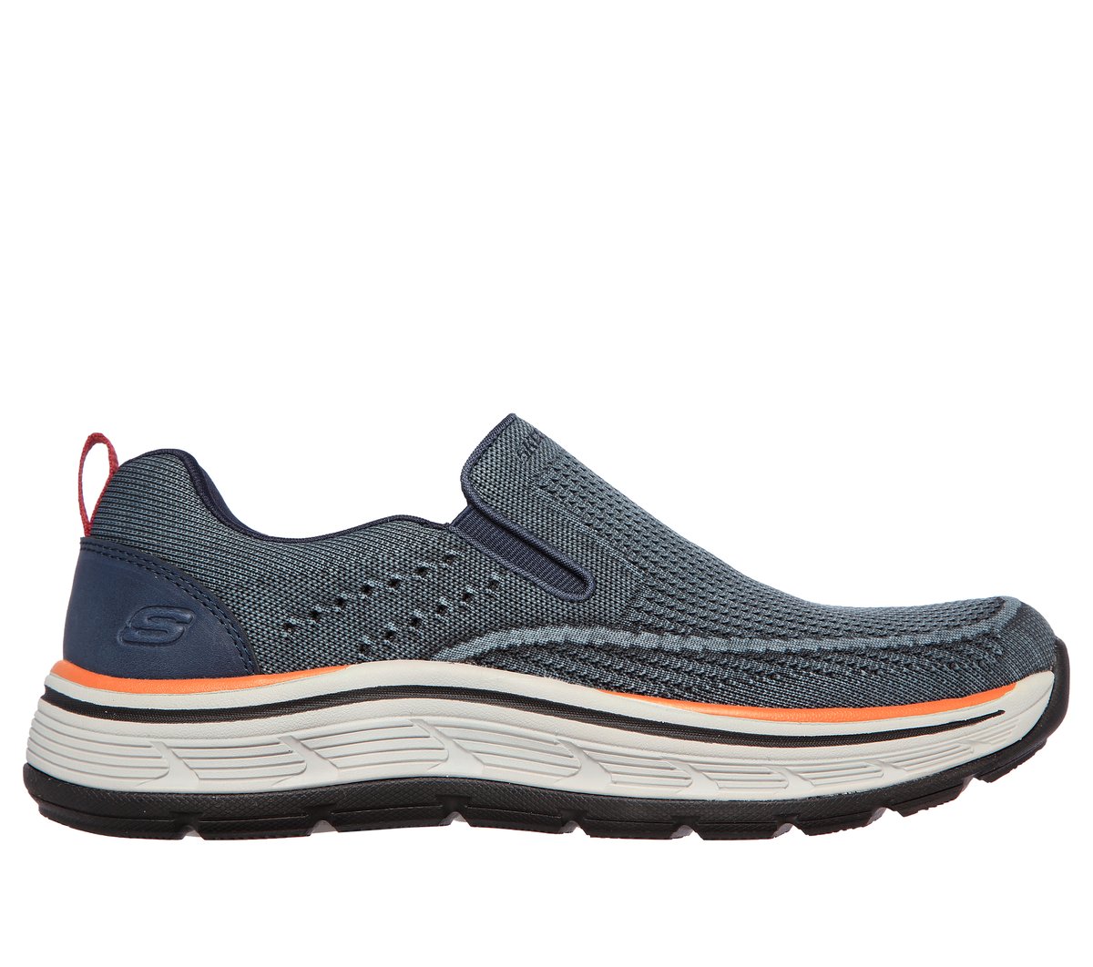 Skechers Relaxed Fit: Remaxed - Edlow en Navy, talla 42, Vegan