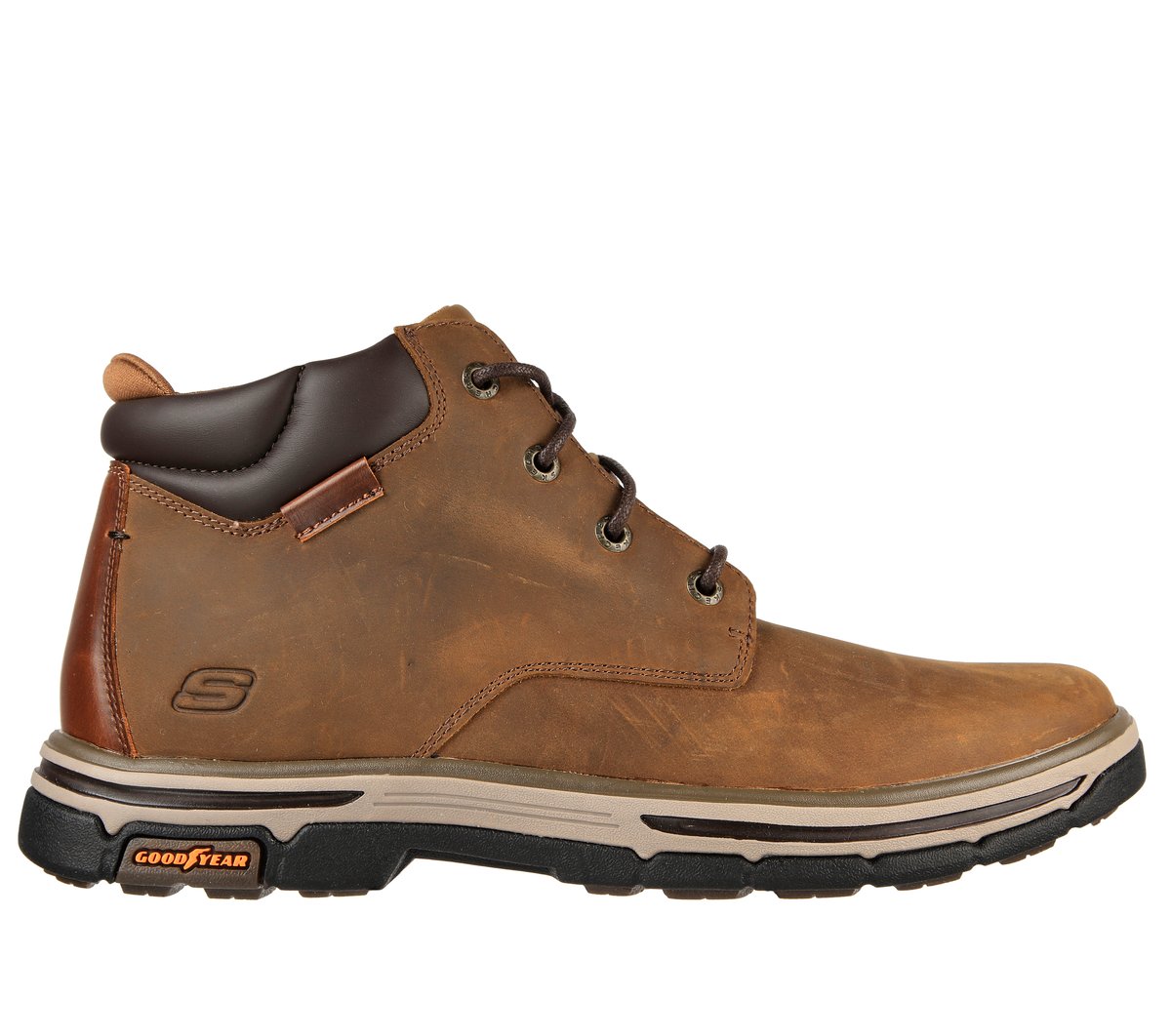 Skechers Relaxed Fit: SegHombret 2.0 - Brogden en Desierto Marrón, talla 48.5