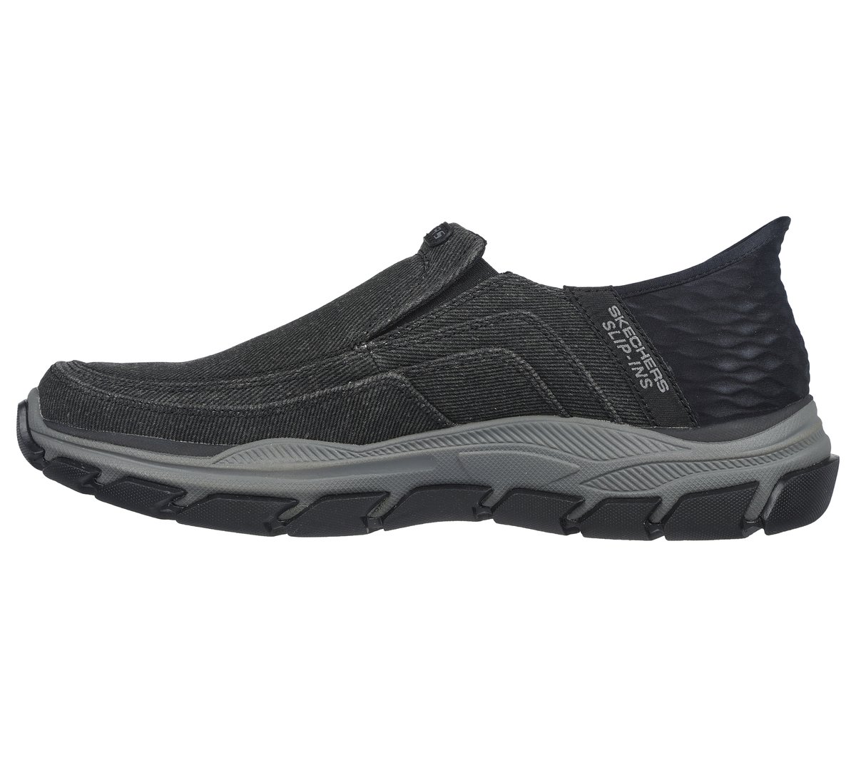 Skechers Fluency Men’s 9 Black Gray Air-Cooled Memory Foam Sneakers Skechers Slip-ins: Contour Foam - Cozy Fit main image 2