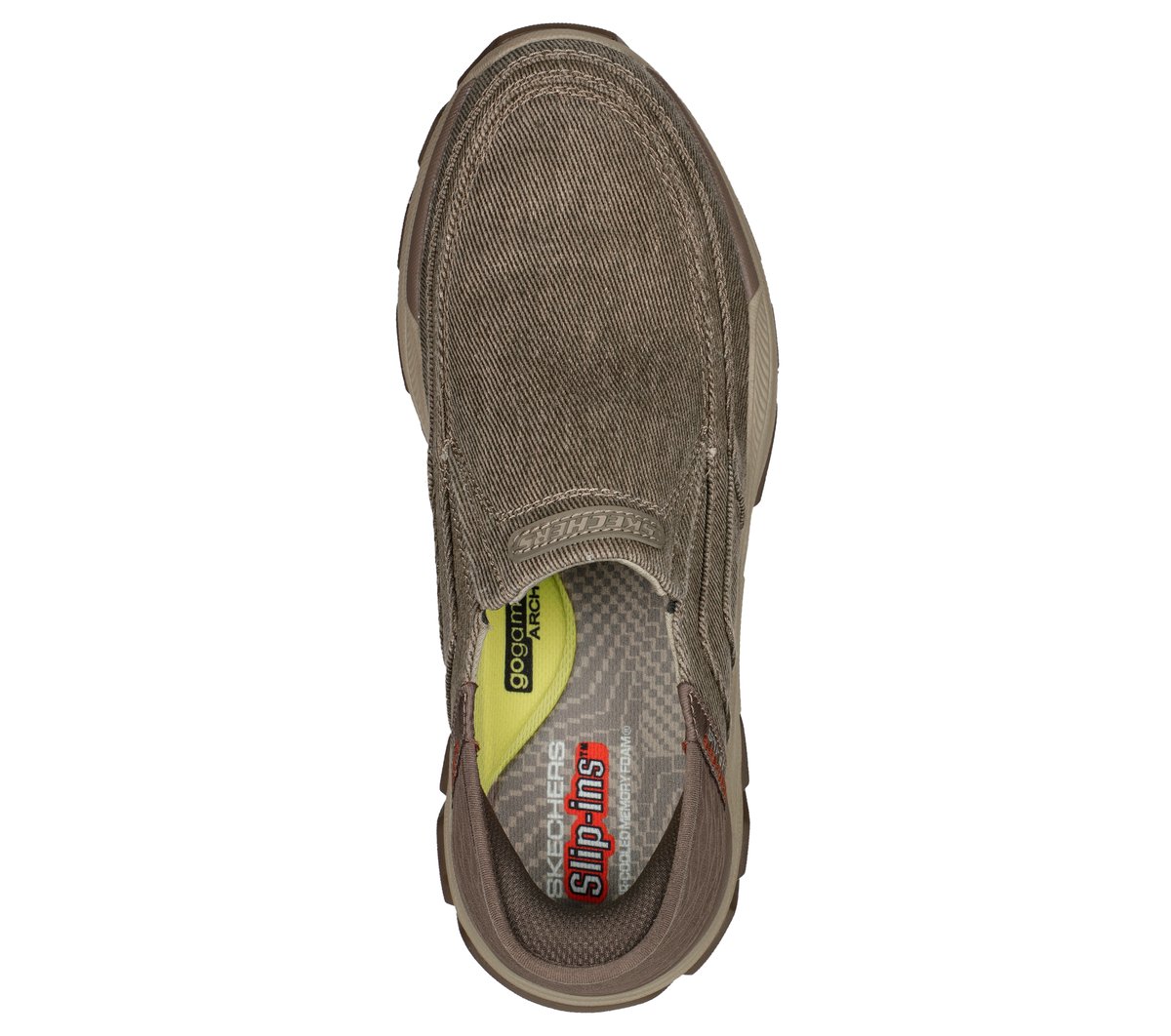 Skechers Taupe Slip-Ins Sz 14 Hands Free Respected-Holmgren Men\'s 204809 Canvas Men main image 3