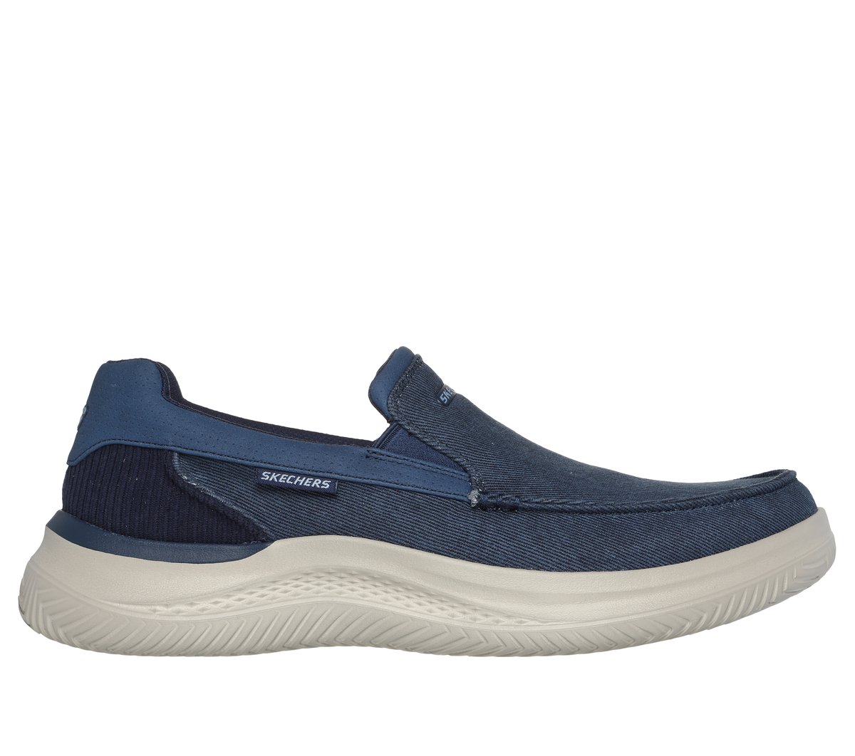 Skechers Hasting - Fielden en Navy, talla 43, Vegan