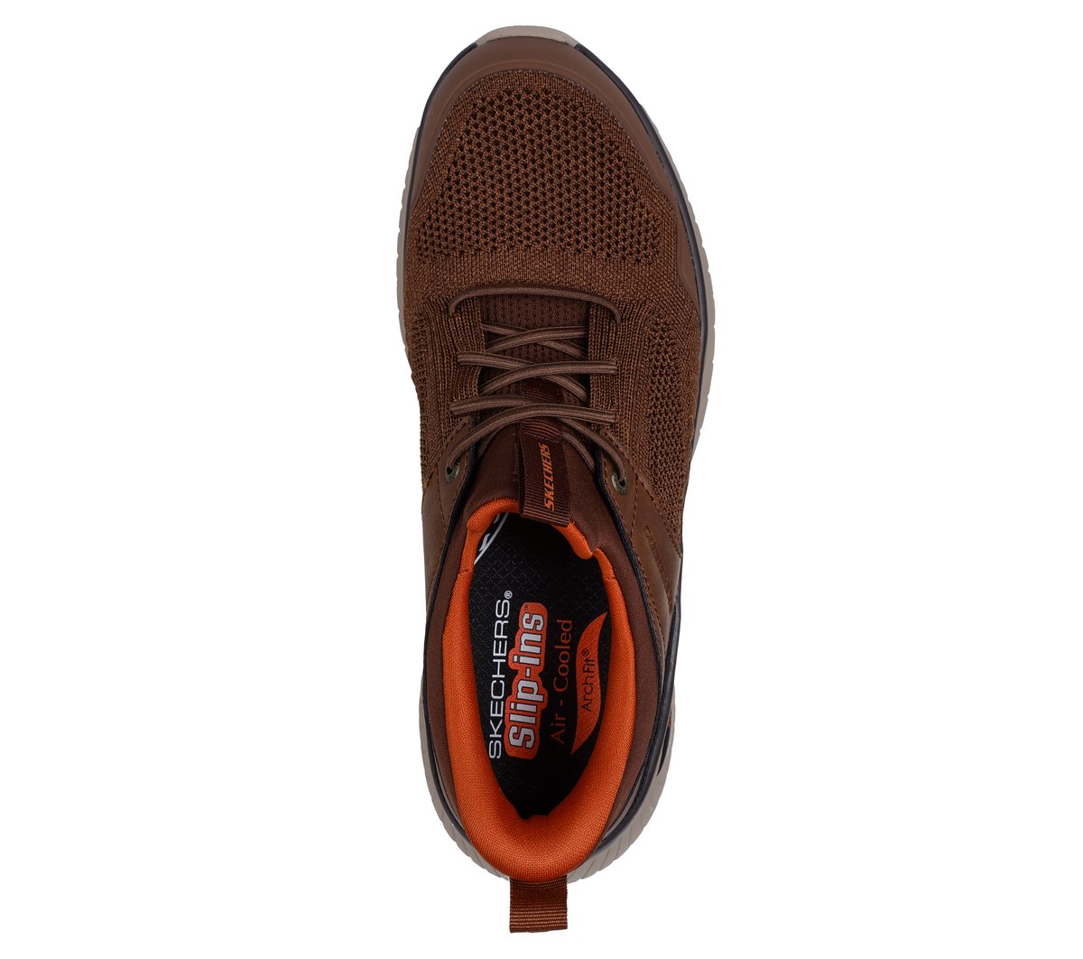 Skechers Slip-ins Relaxed Fit: Arch Fit Crosser - Emeric Chaussures Moyen Width en Brun, Vegan