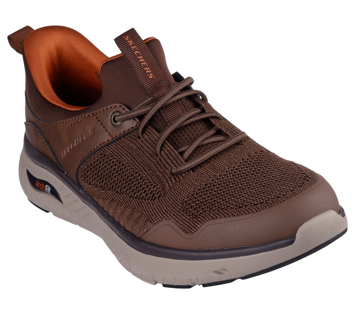 Skechers Slip-ins Relaxed Fit: Arch Fit Crosser - Emeric Chaussures Moyen Width en Brun, Vegan