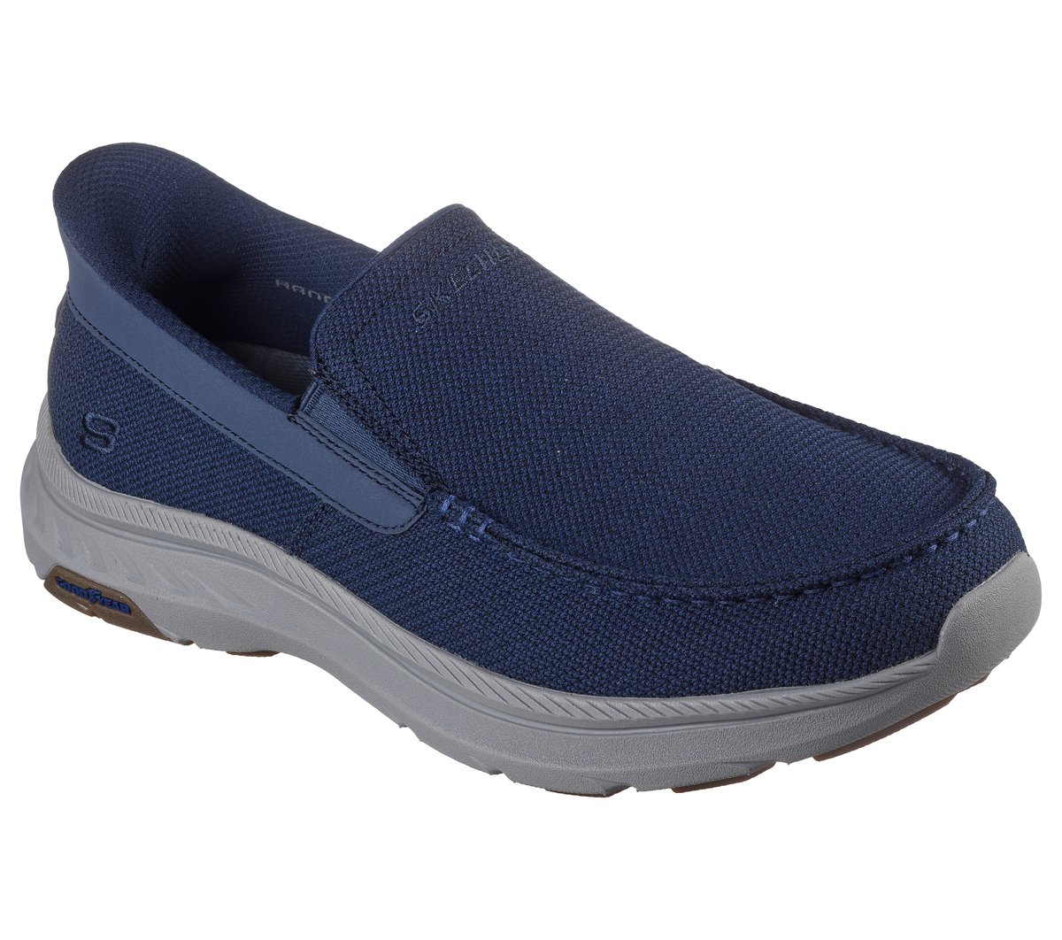 Skechers Slip-ins: Pollard - Wilfred Chaussures Moyen Width en Bleu Marine, Lavable en machine