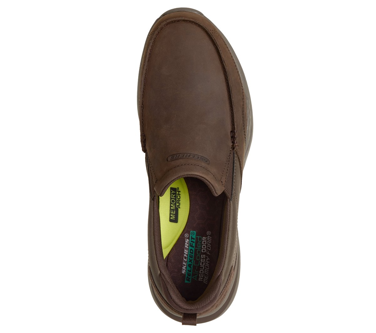 Skechers Relaxed Fit‎ Air Cooled Memory Foam Brown Leather 