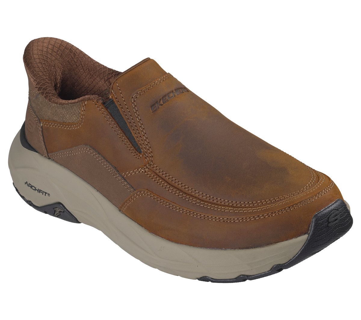 Skechers Slip-ins Relaxed Fit: Arch Fit Maverick - Redford Chaussures Moyen Width en Brun