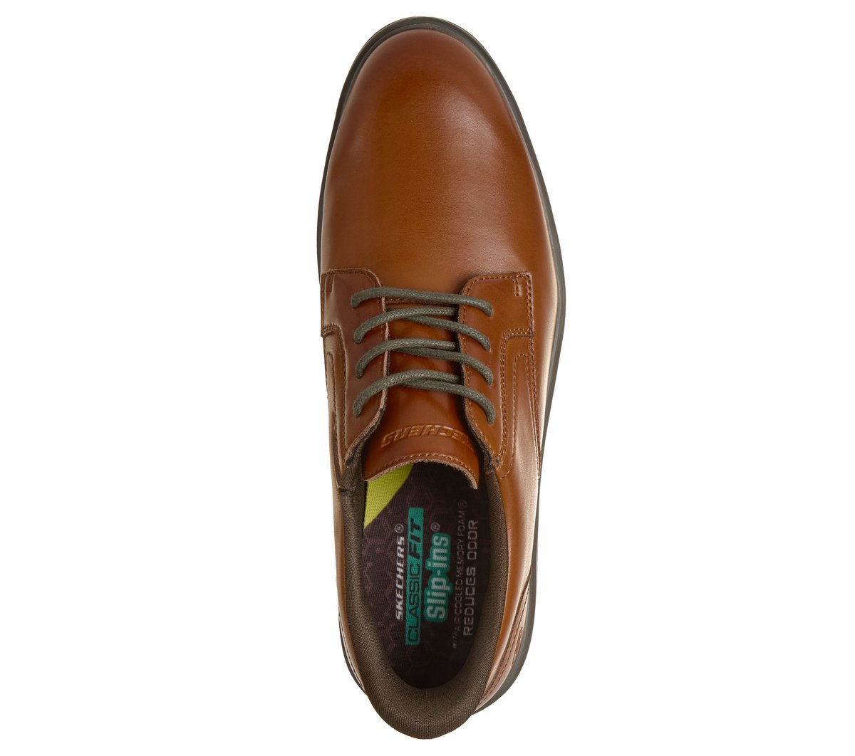 skechers dress shoes with memory foam Skechers Men's Slip-ins: Raven - Ernest Slip-On Shoes | Size 9.5 | Cognac