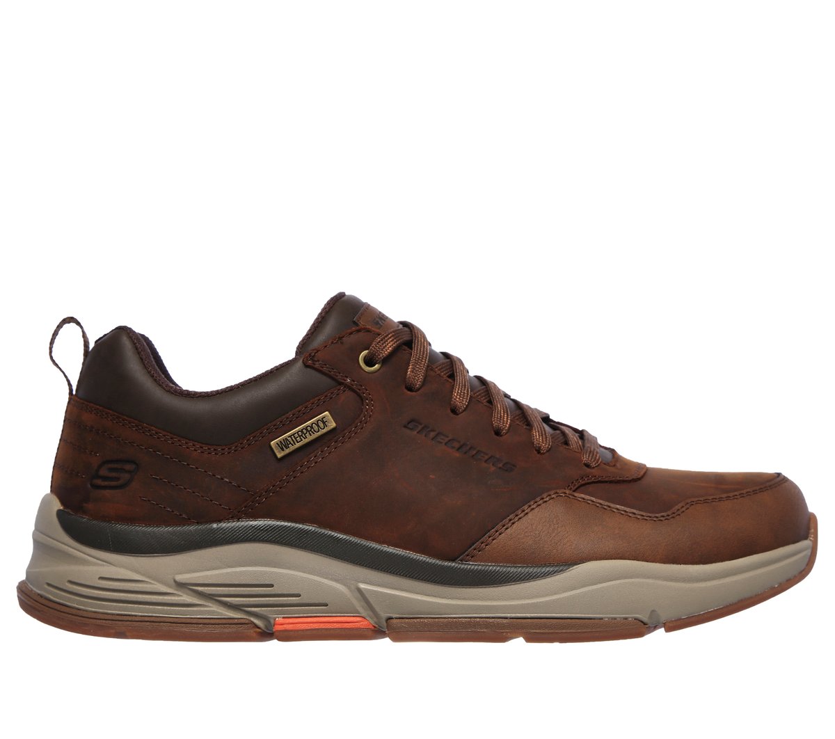 Skechers Waterproof Relaxed Fit: Benago - Hombre en Marrón, talla 40